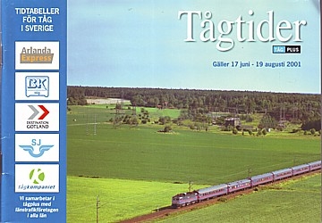 TågPlus Tågtider 17 juni-19 augusti 2001