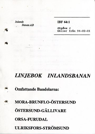 Inlandsbanan linjebok 1994