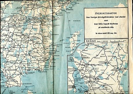 Sveriges Kommunikationer 1953-10 karta