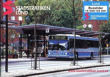 Stadstrafiken Lund Busstider 2000-2001