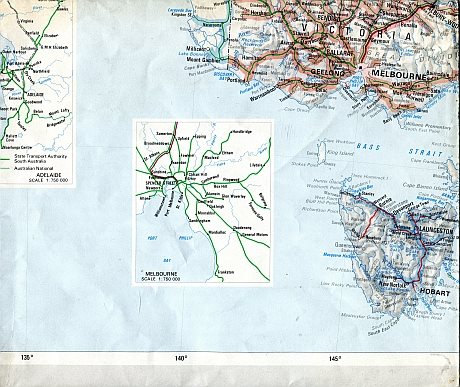 Australia railway map (1981)