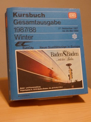 DB Kursbuch 1987/88 Winter 