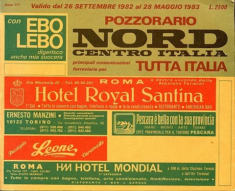 Pozzorario Nord-Centro 1982/83