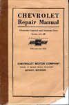 Chevrolet Repair Manual 1928