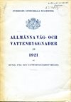 Allmänna väg- och vattenbyggnader år 1921